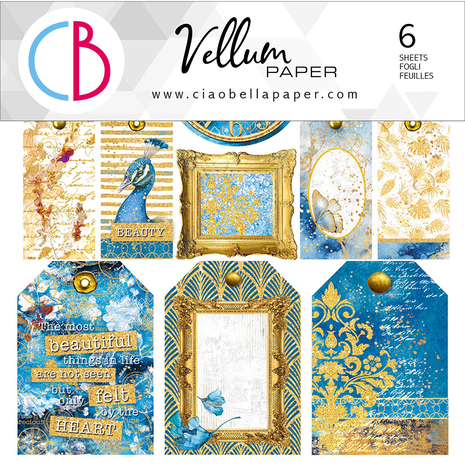 Ciao Bella Papercrafting Indigo 6x6 Inch Vellum Paper (CBVQ002) Ciao Bella Papercrafting Indigo 6x6 Inch Vellum Paper (CBVQ002)