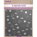 Nellie Snellen 3D Embossing Folder Background Rainbow (EF3D070)