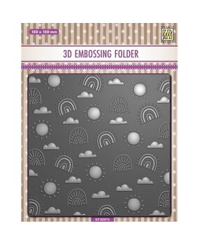 Nellie Snellen 3D Embossing Folder Background Rainbow (EF3D070) Nellie Snellen 3D Embossing Folder Background Rainbow (EF3D070)