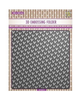 Nellie Snellen 3D Embossing Folder Background Hearts (EF3D073) Nellie Snellen 3D Embossing Folder Background Hearts (EF3D073)
