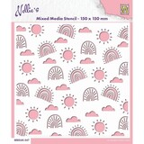 Nellie Snellen Rainbows Masking Stencil (MMS4K-047)