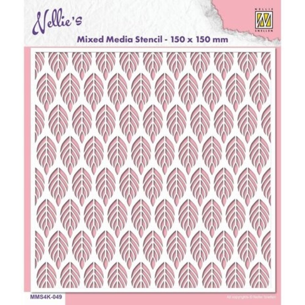Nellie Snellen Leaves Masking Stencil (MMS4K-049) Nellie Snellen Leaves Masking Stencil (MMS4K-049)