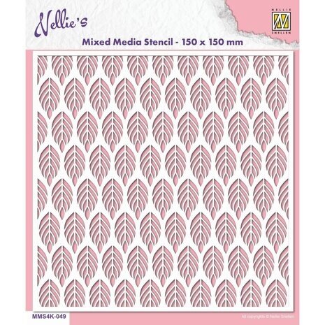 Nellie Snellen Leaves Masking Stencil (MMS4K-049) Nellie Snellen Leaves Masking Stencil (MMS4K-049)
