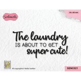 Nellie Snellen Sentiments Clear Stamp Super Cute Laundry (SENC021)