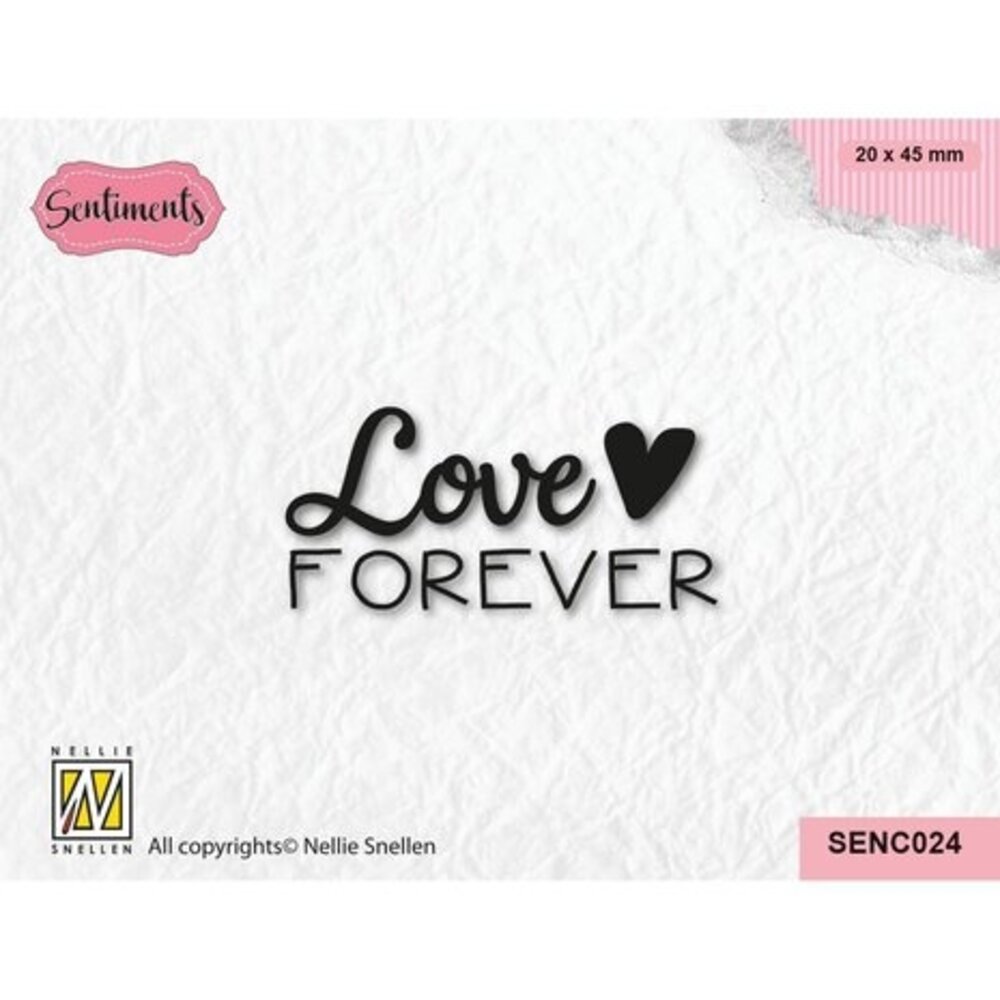Nellie Snellen Sentiments Clear Stamp Love Forever (SENC024)
