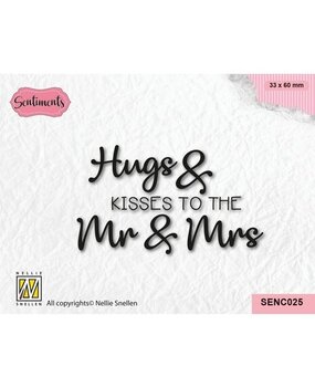 Nellie Snellen Sentiments Clear Stamp Hugs & Kisses (SENC025) Nellie Snellen Sentiments Clear Stamp Hugs & Kisses (SENC025)