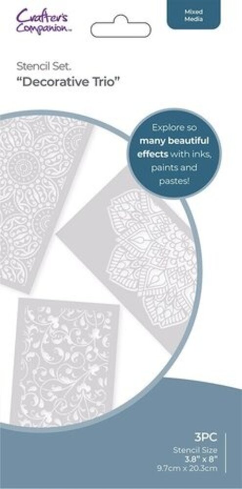 Crafter's Companion Decorative Trio Stencil Set (CC-STEN-DECTRIO)