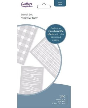 Crafter's Companion Textile Trio Stencil Set (CC-STEN-TEXTRIO)