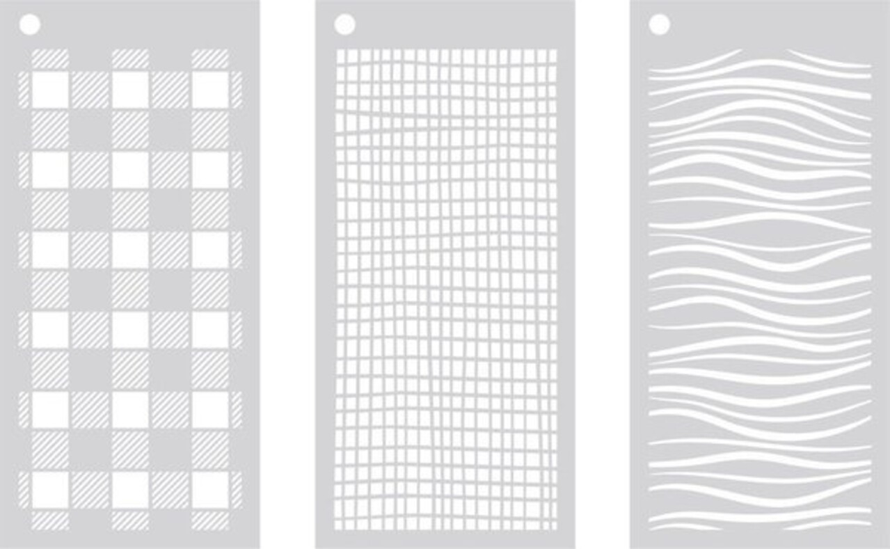 Crafter's Companion Textile Trio Stencil Set (CC-STEN-TEXTRIO)