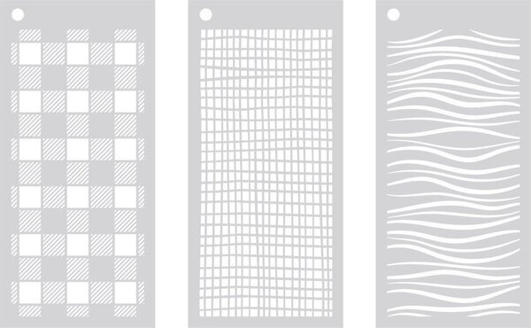 Crafter's Companion Textile Trio Stencil Set (CC-STEN-TEXTRIO)