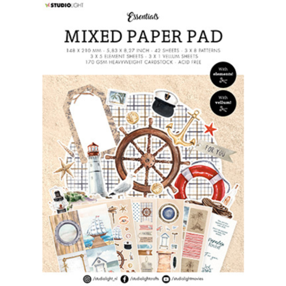 Studio Light Essentials Vintage Summer A5 Mixed Paper Pad (SL-ES-MPP23 ...
