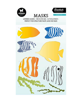 Studio Light Essentials Ocean Fish A5 Masking Stencil (SL-ES-MASK198)