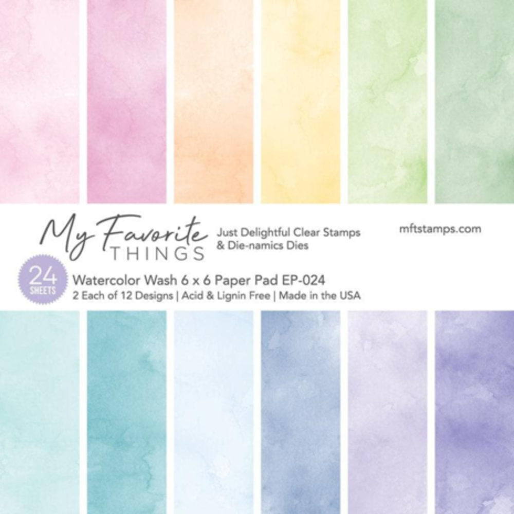 My Favorite Things Watercolor Wash 6x6 Inch Paper Pad (EP-024)