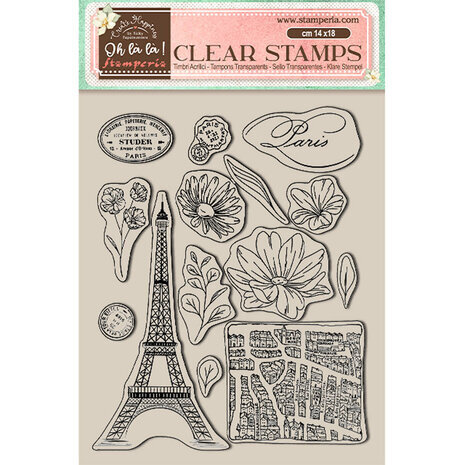 Stamperia Create Happiness Oh lá lá Clear Stamps Tour Eiffel (WTK174) Stamperia Create Happiness Oh lá lá Clear Stamps Tour Eiffel (WTK174)