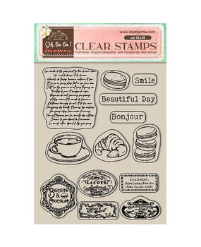 Stamperia Vintage Library Clear Stamps: Labels (WTK173)