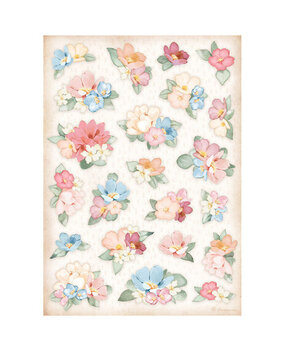 Stamperia Create Happiness Oh lá lá Flowers Rice Paper A4 (DFSA4760) Stamperia Create Happiness Oh lá lá Flowers Rice Paper A4 (DFSA4760)