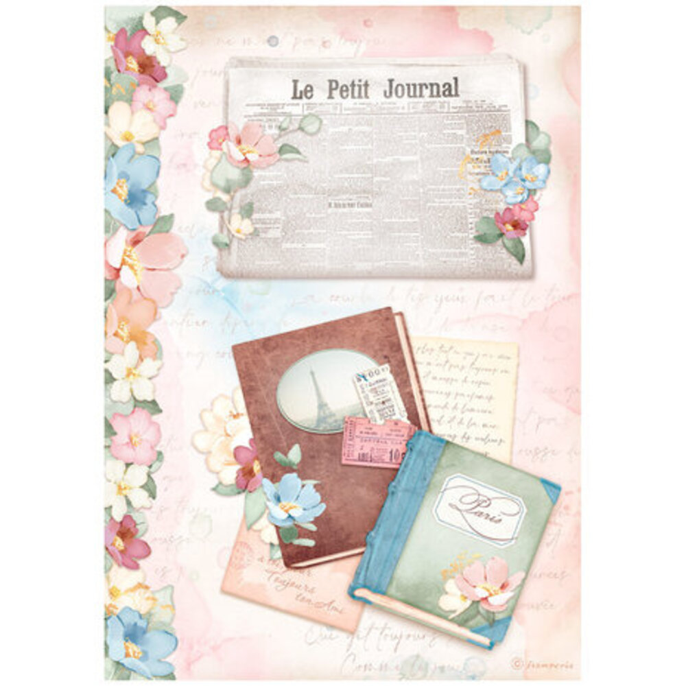 Stamperia Create Happiness Oh lá lá Le Petit Journal Rice Paper A4 (DFSA4763) Stamperia Create Happiness Oh lá lá Le Petit Journal Rice Paper A4 (DFSA4763)