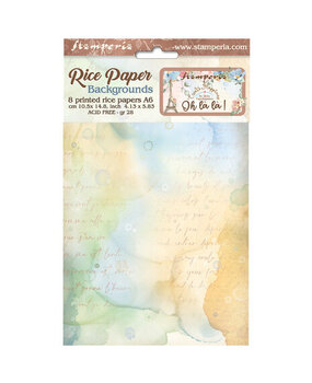 Stamperia Create Happiness Oh lá lá Rice Paper Backgrounds A6 (DFSAK6002) Stamperia Create Happiness Oh lá lá Rice Paper Backgrounds A6 (DFSAK6002)