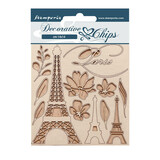 Stamperia Create Happiness Oh lá lá Decorative Chips Tour Eiffel (SCB165)