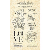 Graphic 45 P.S. I Love You Clear Stamp Set (4502645)