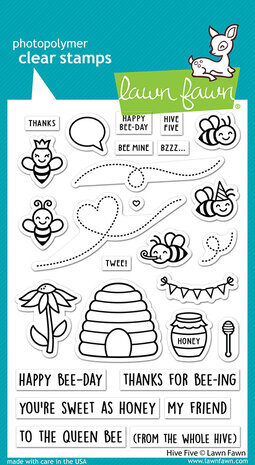 Lawn Fawn Hive Five Clear Stamps (LF2927)