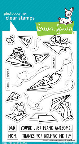 Lawn Fawn Just Plane Awesome Clear Stamps (LF3130)
