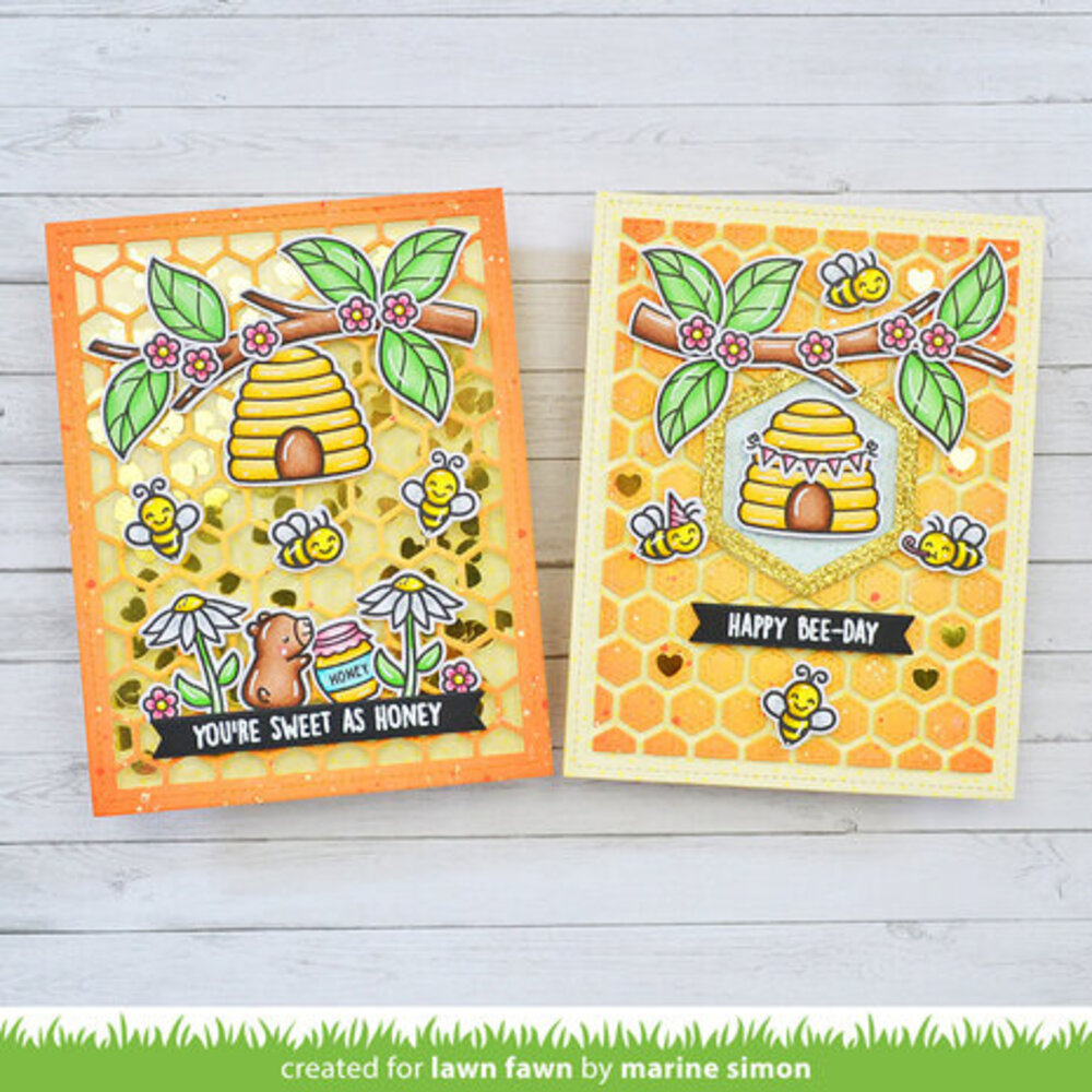 Lawn Fawn Honeycomb Backdrop Dies (LF3142) Lawn Fawn Honeycomb Backdrop Dies (LF3142)