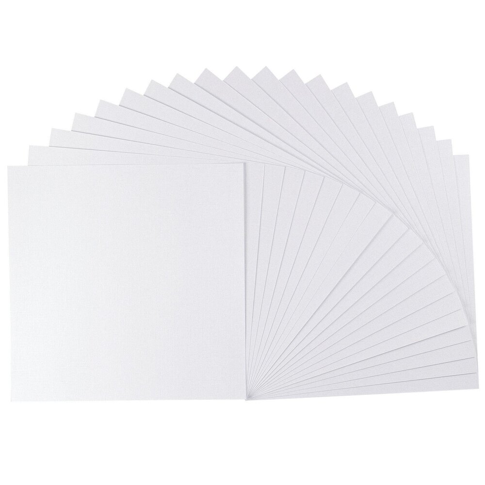 Vaessen Creative Florence Texture Pearl White 12x12 Inch Cardstock Paper Pack (2928-204)