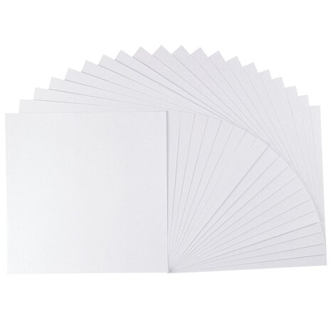 Vaessen Creative Florence Texture Pearl White 12x12 Inch Cardstock Paper Pack (2928-204)