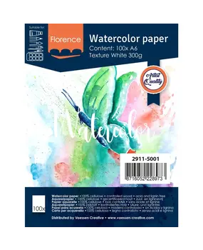 Vaessen Creative Florance Texture Intense Aquarelpapier A6 100pcs (2911-5001) Vaessen Creative Florance Texture Intense Aquarelpapier A6 100pcs (2911-5001)