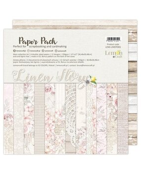 LemonCraft Linen Story 12x12 Inch Paper Pad (LEM-LINSTO01) LemonCraft Linen Story 12x12 Inch Paper Pad (LEM-LINSTO01)