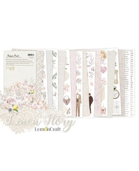 LemonCraft Linen Story 6x12 Inch Paper Pad (LEM-LINSTO02) LemonCraft Linen Story 6x12 Inch Paper Pad (LEM-LINSTO02)
