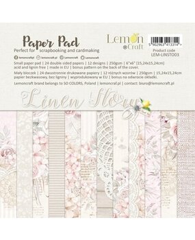 LemonCraft Linen Story 6x6 Inch Paper Pad (LEM-LINSTO03) LemonCraft Linen Story 6x6 Inch Paper Pad (LEM-LINSTO03)