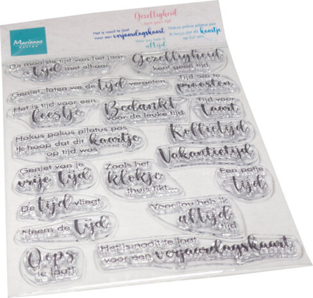 Marianne Design Clear Stamps Gezelligheid kent geen Tijd (CS1135) Marianne Design Clear Stamps Gezelligheid kent geen Tijd (CS1135)