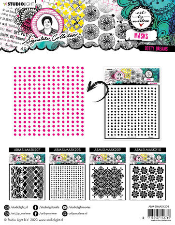 Studio Light Signature Collection Masking Stencil Dotty Dreams (ABM-SI-MASK208)