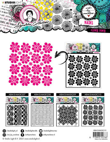 Studio Light Signature Collection Masking Stencil Flower Power (ABM-SI-MASK210) Studio Light Signature Collection Masking Stencil Flower Power (ABM-SI-MASK210)