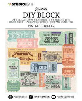 Studio Light Essentials Mini DIY Block Vintage Tickets (SL-ES-MC01) Studio Light Essentials Mini DIY Block Vintage Tickets (SL-ES-MC01)