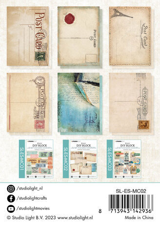 Studio Light Essentials Mini DIY Block Vintage Postcards (SL-ES-MC02)
