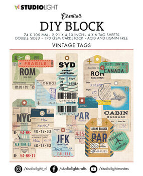 Studio Light Essentials Mini DIY Block Vintage Tags (SL-ES-MC03) Studio Light Essentials Mini DIY Block Vintage Tags (SL-ES-MC03)