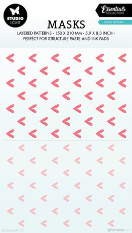 Studio Light Essentials Heart Pattern A5 Masking Stencil (SL-ES-MASK175) Studio Light Essentials Heart Pattern A5 Masking Stencil (SL-ES-MASK175)