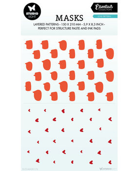 Studio Light Essentials Love Pattern A5 Masking Stencil (SL-ES-MASK176)*