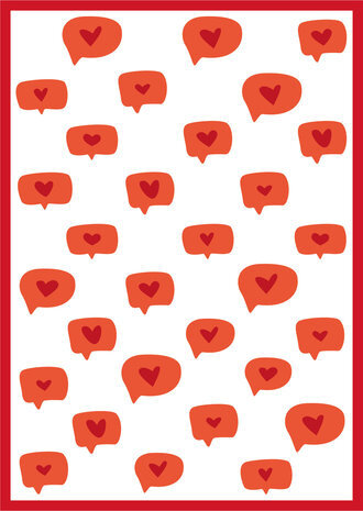 Studio Light Essentials Love Pattern A5 Masking Stencil (SL-ES-MASK176)