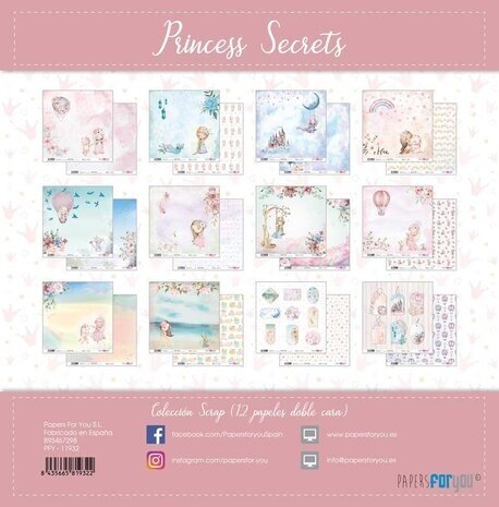Papers For You Princess Secrets 12x12 Inch Paper Pack (12pcs) (PFY-11932)
