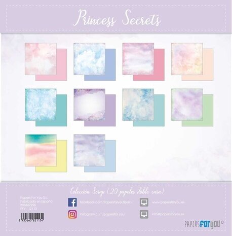Papers For You Princess Secrets 8x8 Inch Basics Paper Pack (20pcs) (PFY-12113) Papers For You Princess Secrets 8x8 Inch Basics Paper Pack (20pcs) (PFY-12113)