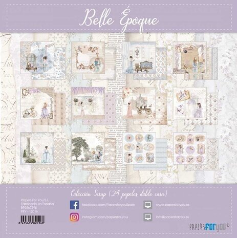 Papers For You Belle Époque 6x6 Inch Paper Pack (24pcs) (PFY-12016) Papers For You Belle Époque 6x6 Inch Paper Pack (24pcs) (PFY-12016)