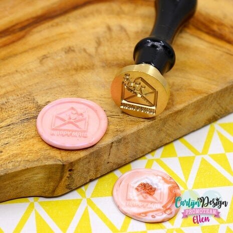 Carlijn Design Wax Seal Stamper 1 Inch Happy Mail 1 (CDWX-0019)