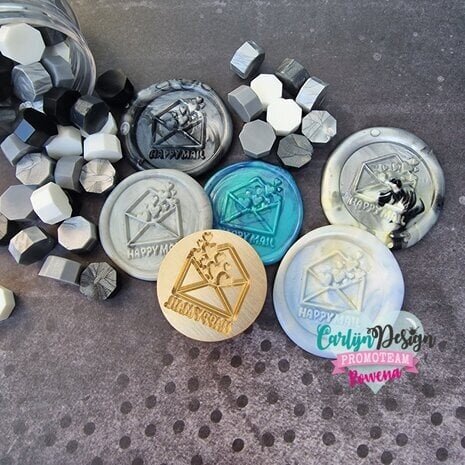 Carlijn Design Wax Seal Stamper 1 Inch Happy Mail 1 (CDWX-0019)