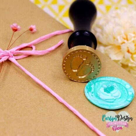 Carlijn Design Wax Seal Stamper 1 Inch Baby Voetjes (CDWX-0021) Carlijn Design Wax Seal Stamper 1 Inch Baby Voetjes (CDWX-0021)