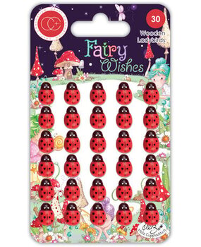 Craft Consortium Fairy Wishes Adhesive Wooden Ladybirds (CCWDNS022) Craft Consortium Fairy Wishes Adhesive Wooden Ladybirds (CCWDNS022)