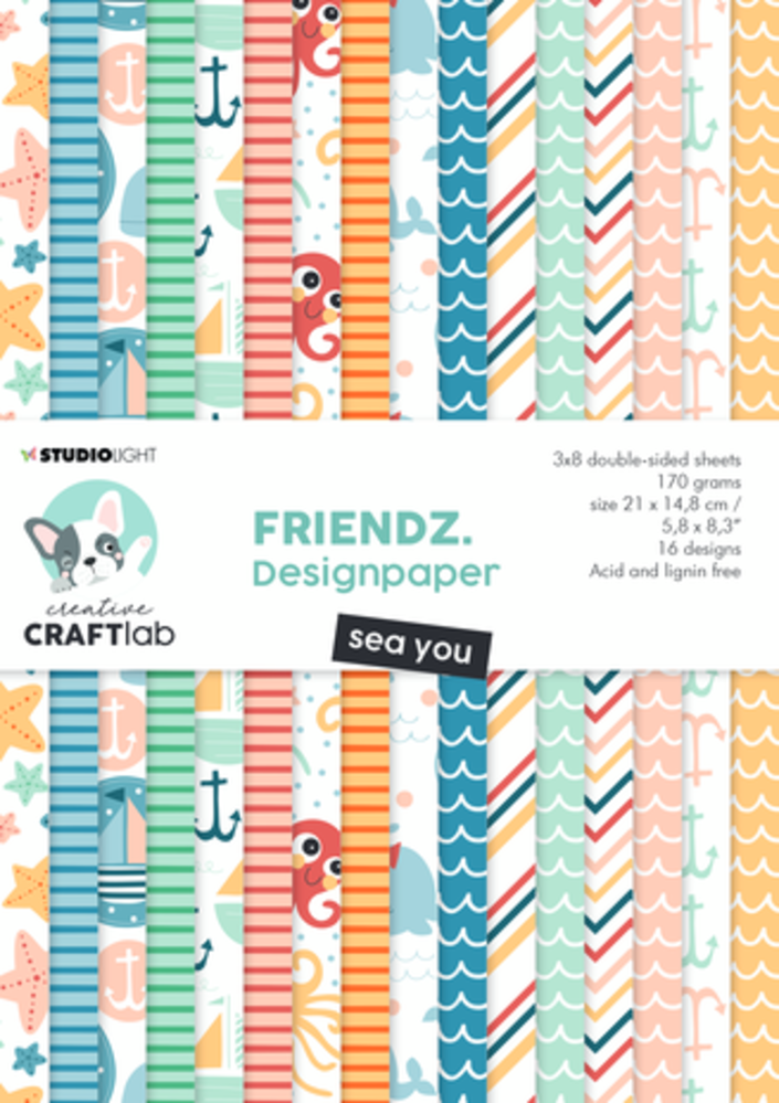 Creative Craftlab Friendz Sea You A5 Paper Pad (CCL-FR-PP93)